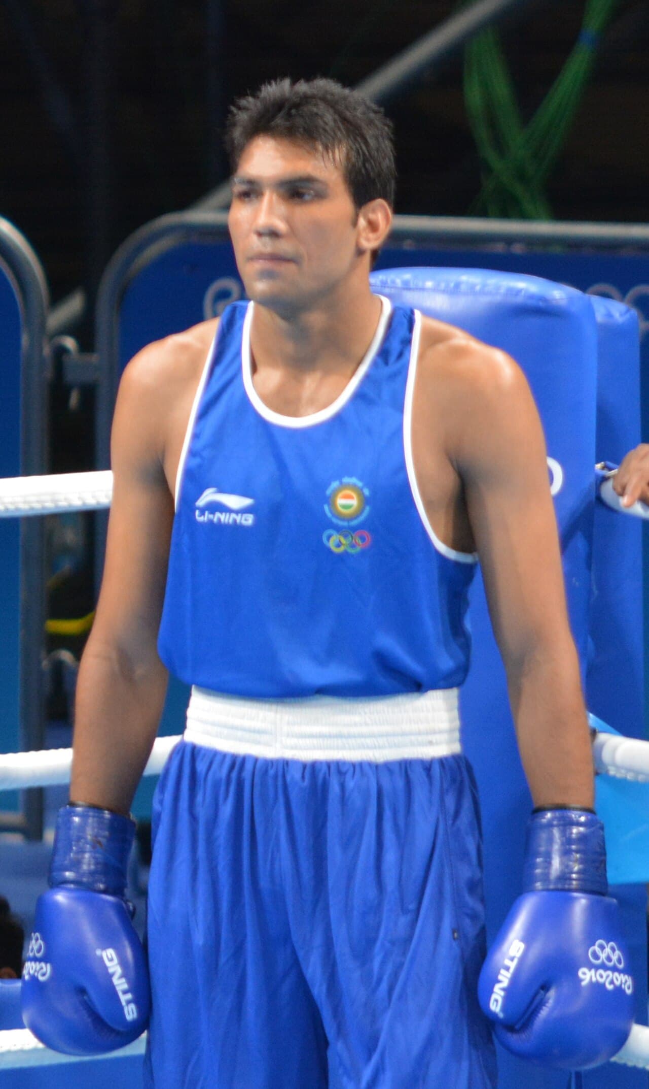 Boxer Manoj Kumar at the Rio 2016 Olympic Games