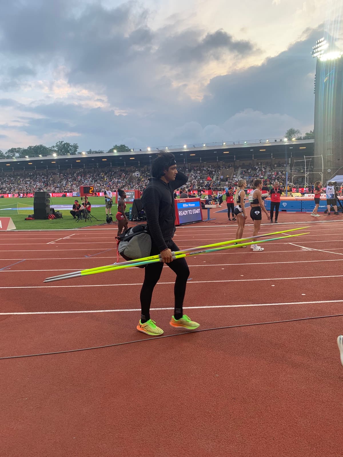 Neeraj Chopra at the Stockholm Diamond League in 2022